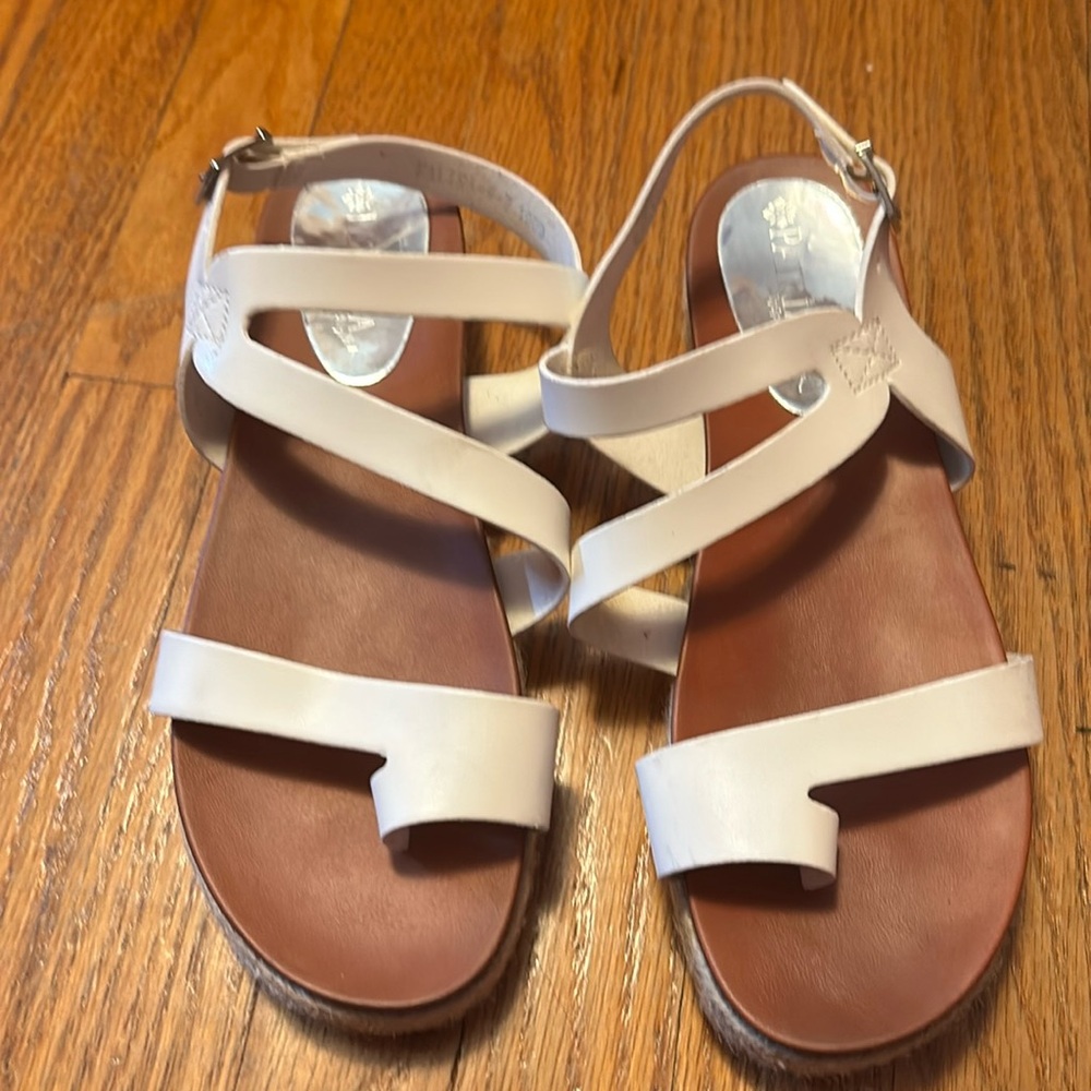 Patrizia by Spring Step KALISSA Espadrille Platform White Sandals size 7